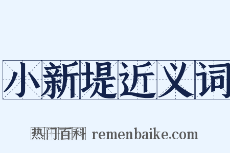 小新堤近义词是什么意思的图片